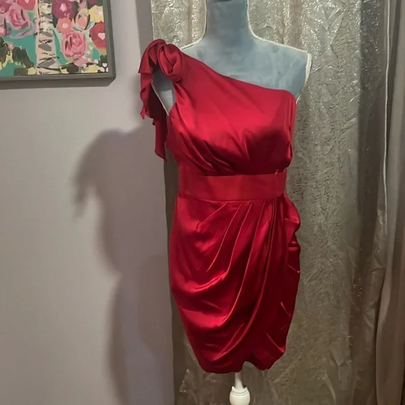 strapless open back dress Dark Red Off The Shoulder Long Sleeves High Side Slit Prom Dresses , C –  clover sew main image 0
